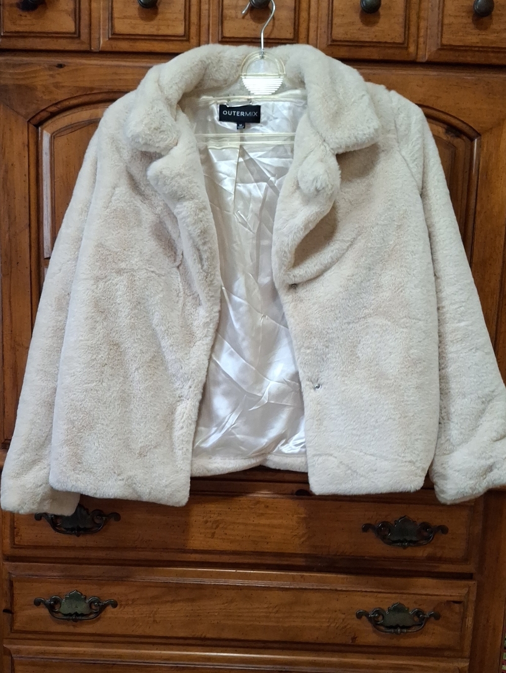 White Faux Fur Coat